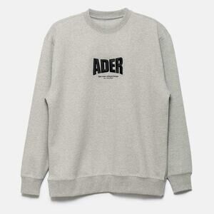 ADER Error OG Form Logo Embroidered Grey Crewneck Sweatshirt